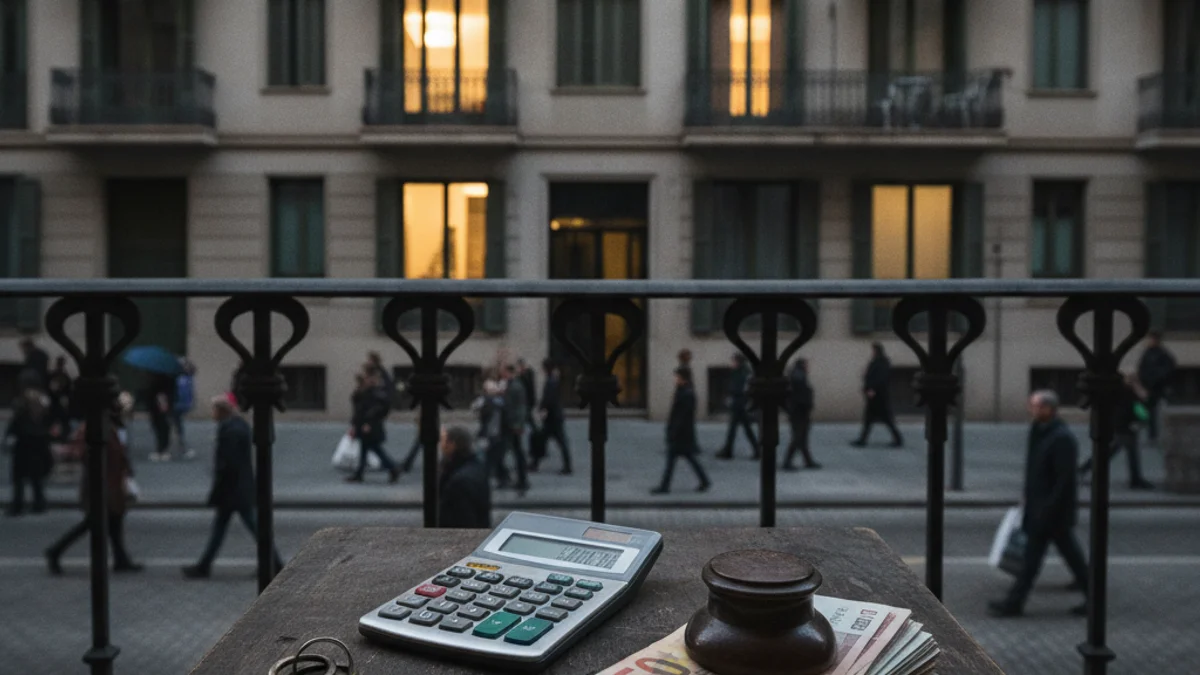 Imatge genèrica d'unes claus de casa sobre una taula amb bitllets d'euro, simbolitzant el cost de l'habitatge.