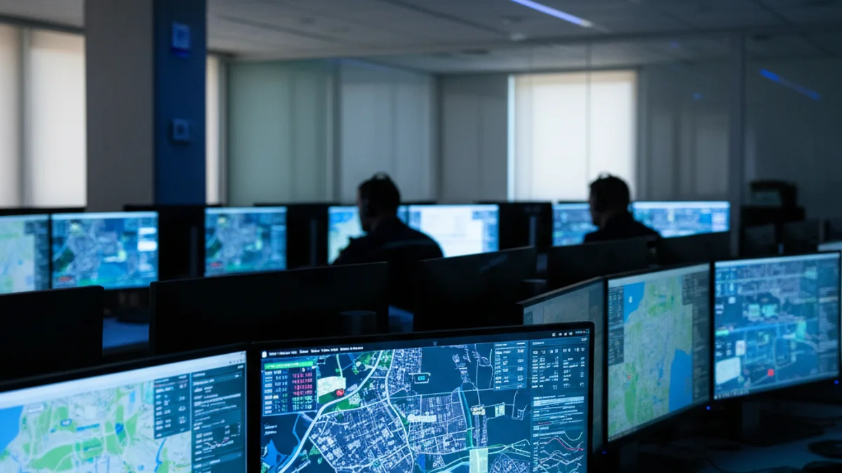 Generic image of an emergency control room with operators handling calls.