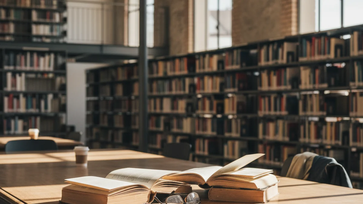 Imatge genèrica d'un espai de lectura amb llibres i llum natural.