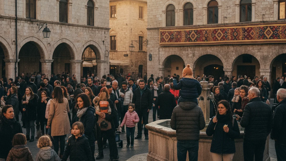 Generic image of a gathering of families and students in a public square advocating for the future of an educational center.