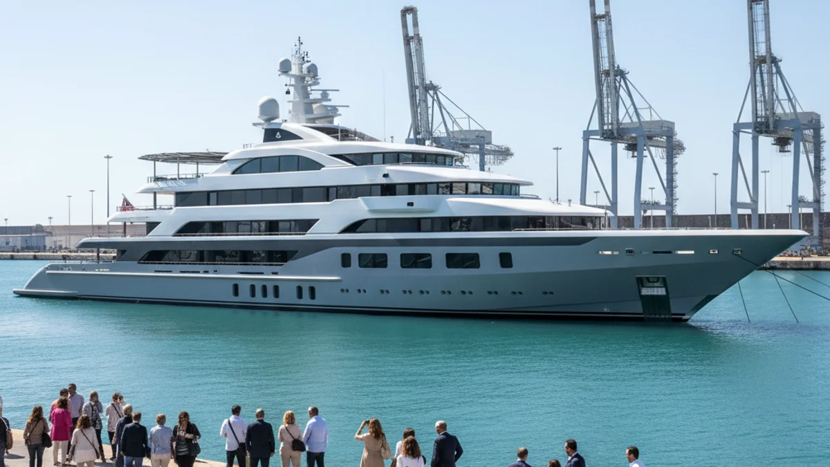 Imatge genèrica d'un superiot de luxe atracat en un port mediterrani.