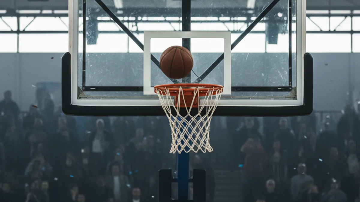 Imagen genérica de una canasta de baloncesto durante un encuentro profesional.
