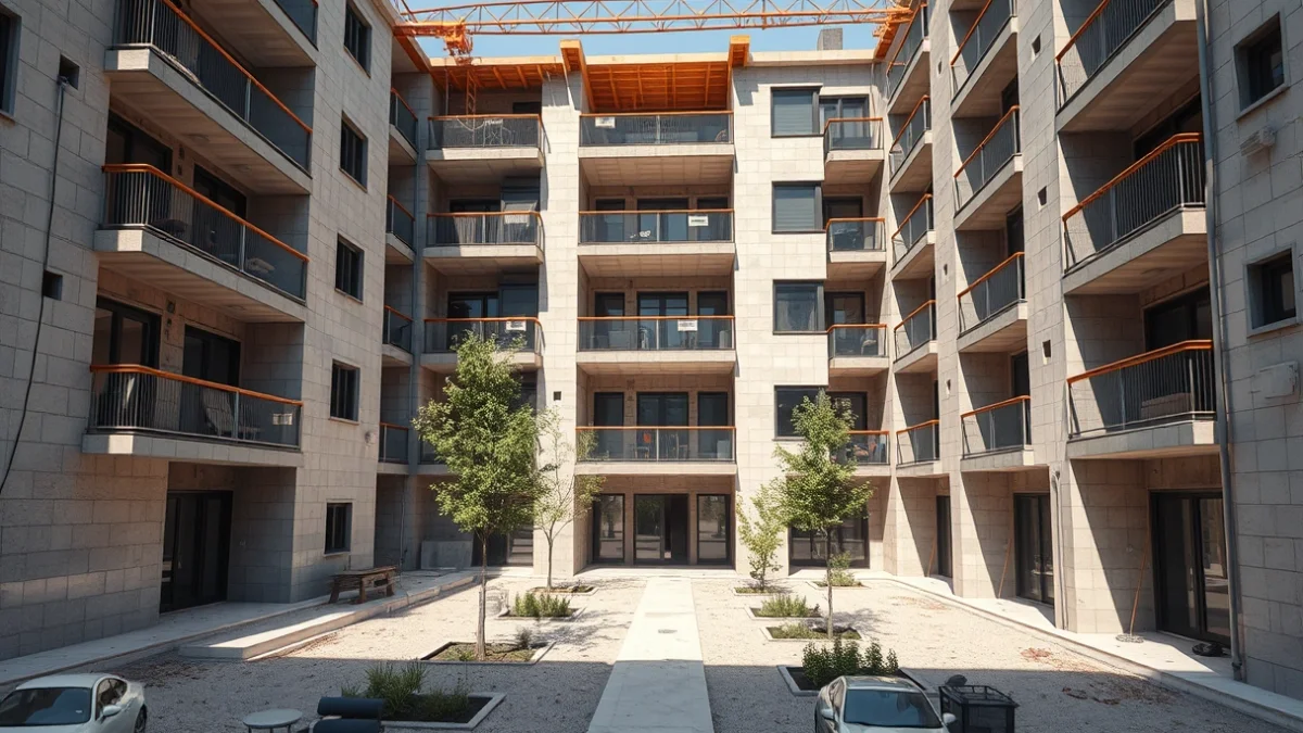 Imatge genèrica d'un edifici d'habitatges modern amb criteris de sostenibilitat i accessibilitat.