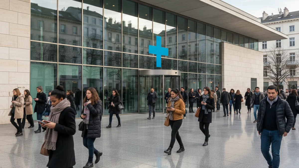 Imatge genèrica de l'entrada d'un centre d'atenció primària modern en un entorn urbà.