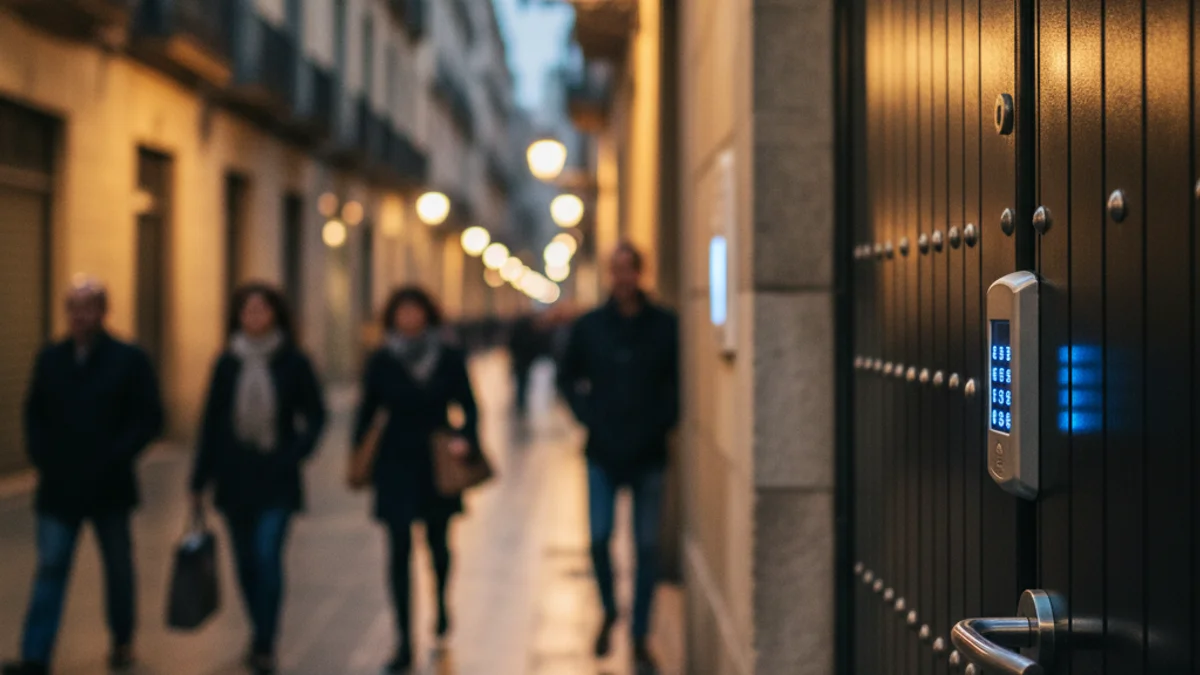 Imatge genèrica d'un pany de seguretat en un habitatge modern.