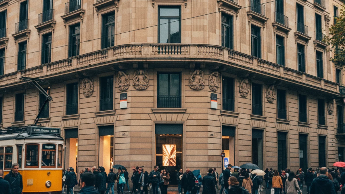 Imagen genérica de la fachada de un edificio histórico en el cruce del paseo de Gràcia con la Gran Via de Barcelona.