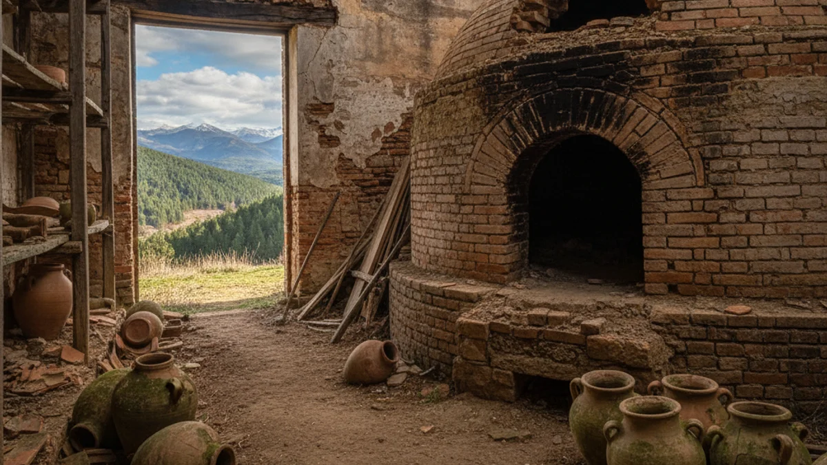 Generic image of an old traditional pottery kiln in a rural setting.