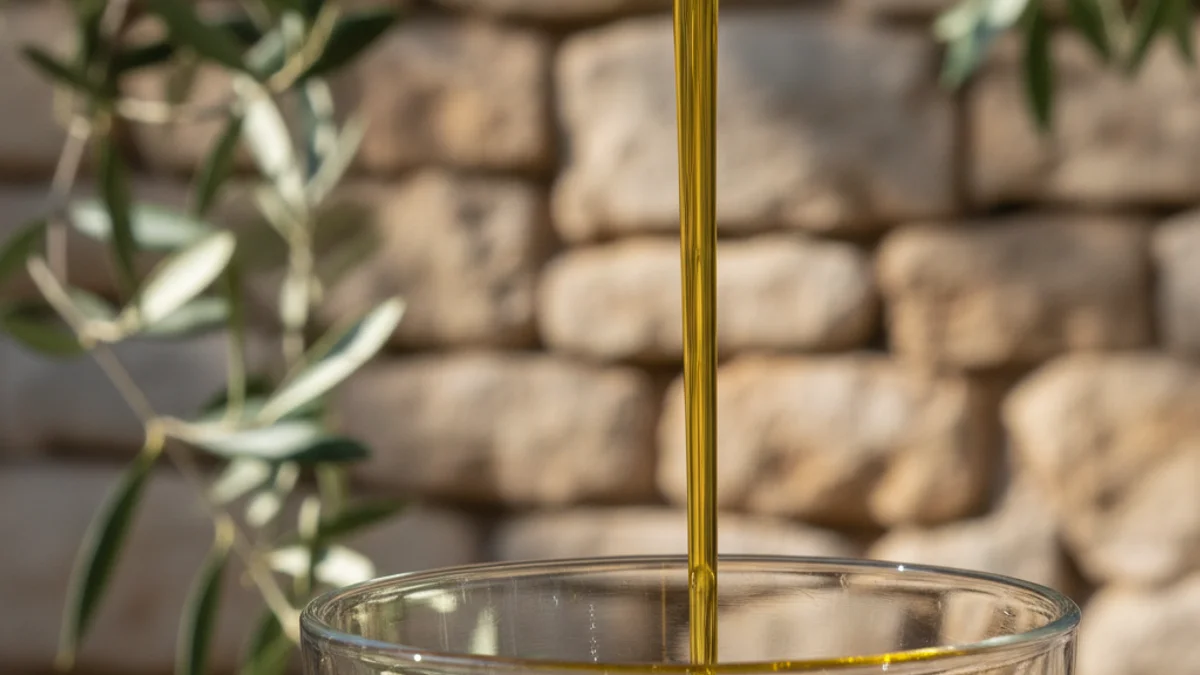 Imagen genérica de aceite de oliva virgen extra en una cata profesional.