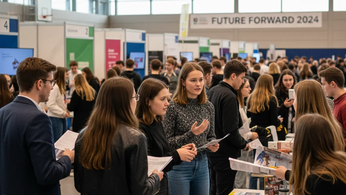 Generic image of students at an entrepreneurship trade fair.