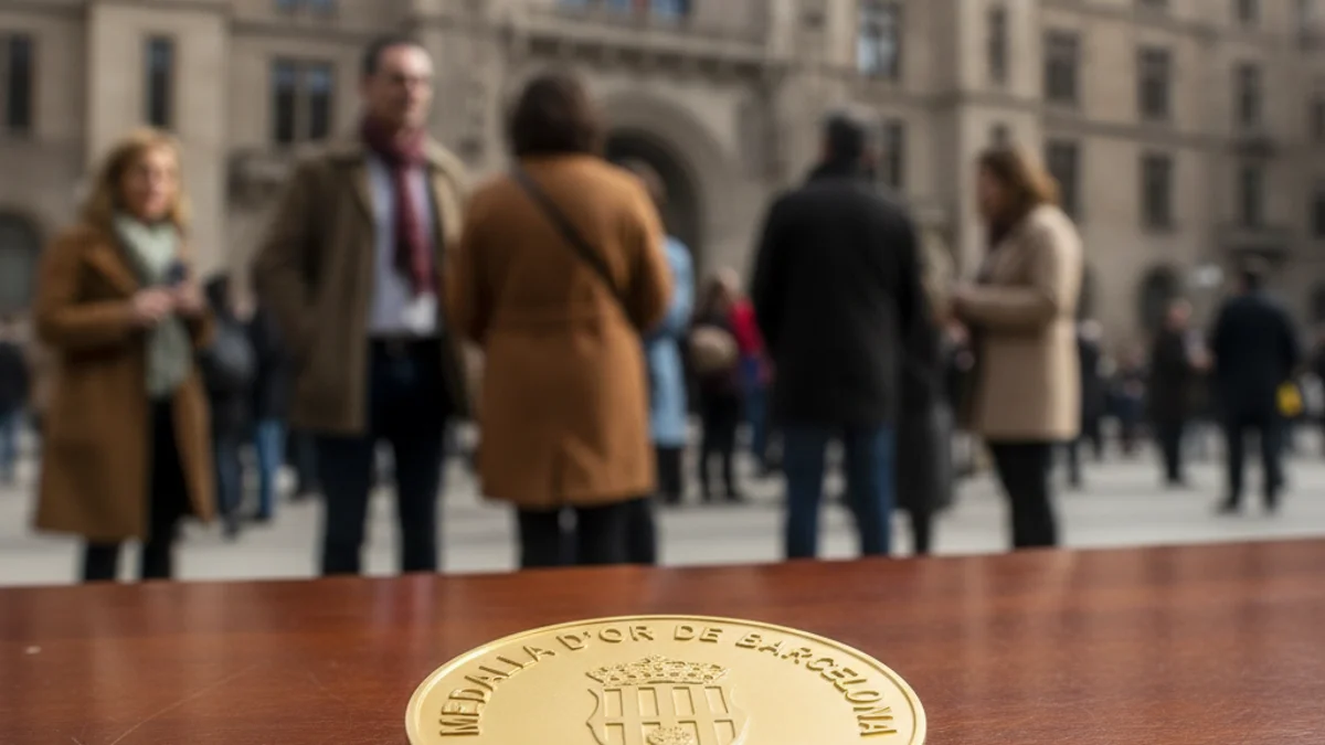 Generic image of a gold medal on a wooden surface as a sign of institutional recognition.