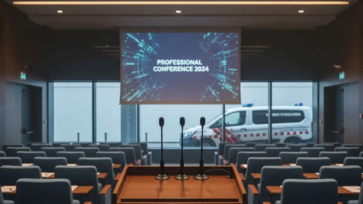 Imagen genérica de una jornada de coordinación policial en un auditorio.