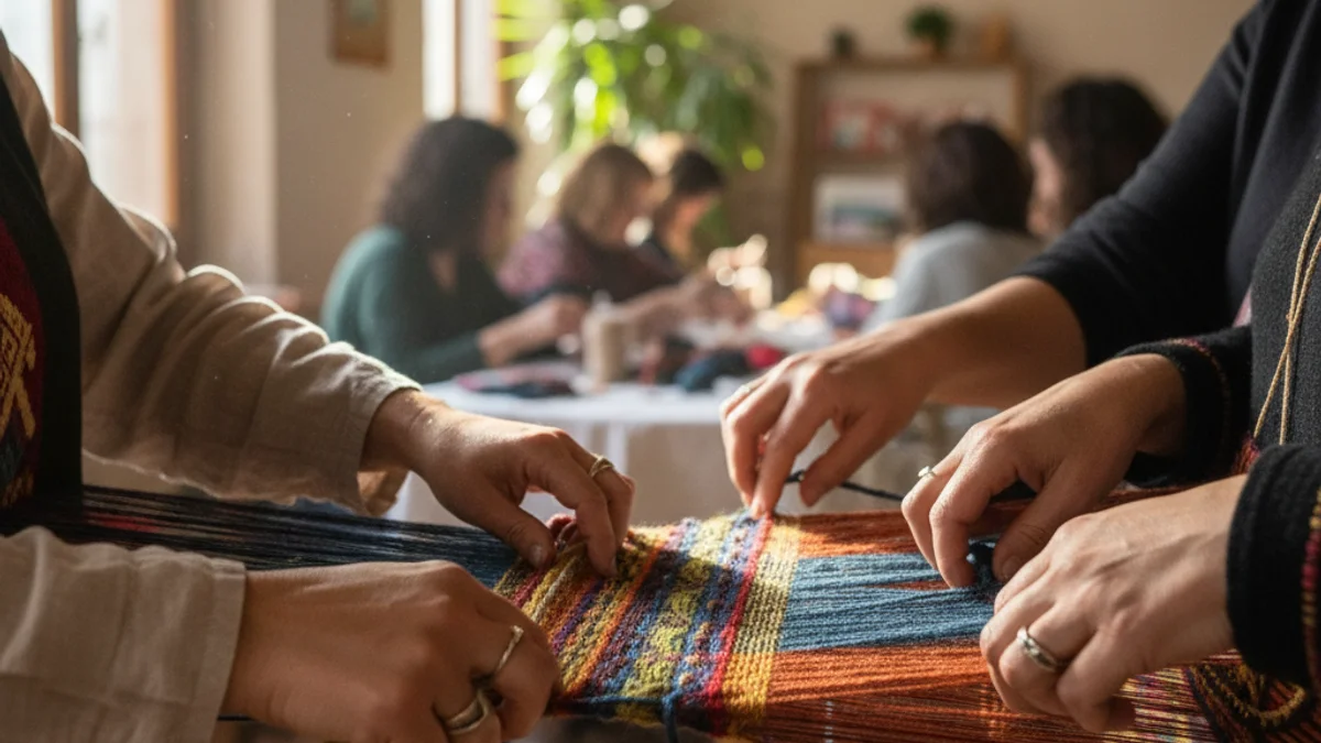 Imatge genèrica de diverses mans de dones col·laborant en un projecte comunitari.