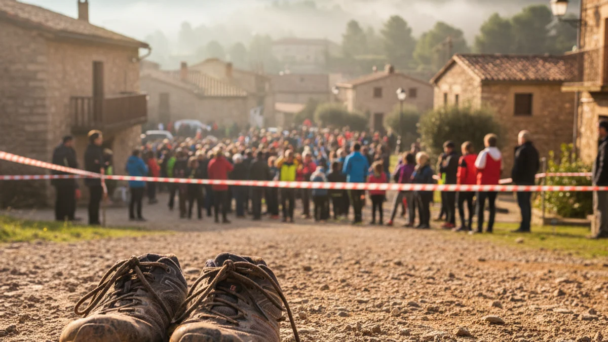 Imatge genèrica d'uns corredors de muntanya preparats per a una cursa de trail en un entorn rural.