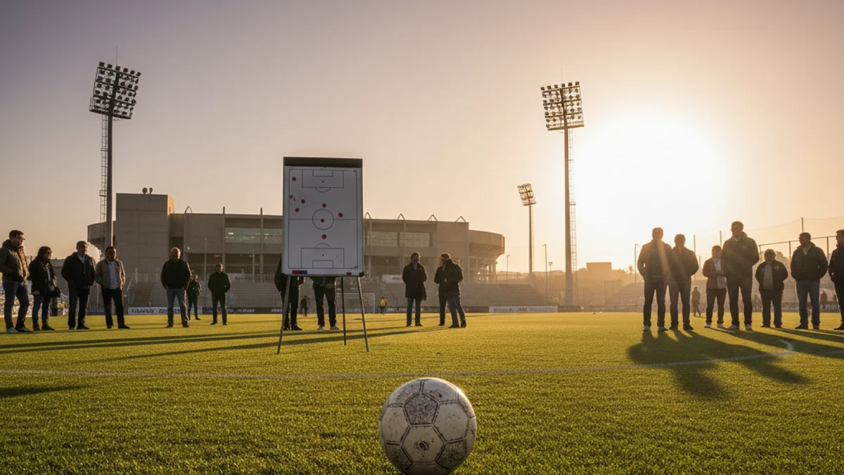 Imagen genérica de una sesión de entrenamiento en un estadio de fútbol profesional.