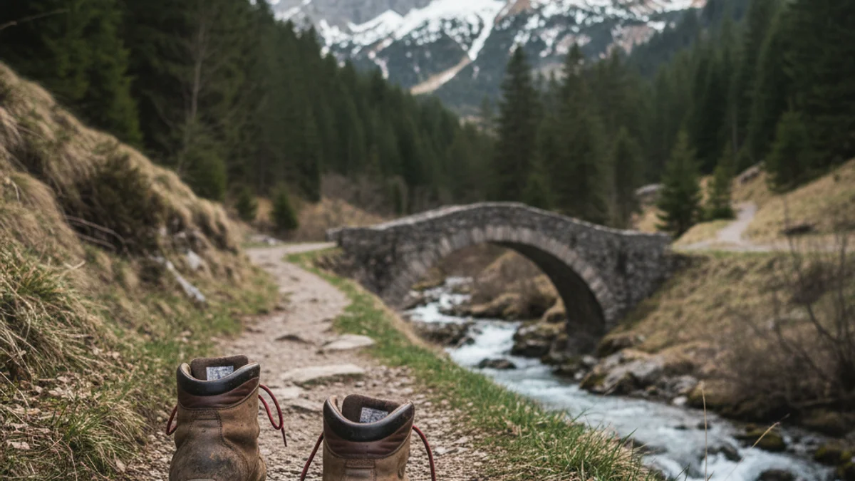 Imatge genèrica d'un camí de senderisme entre boscos d'avets als Pirineus.