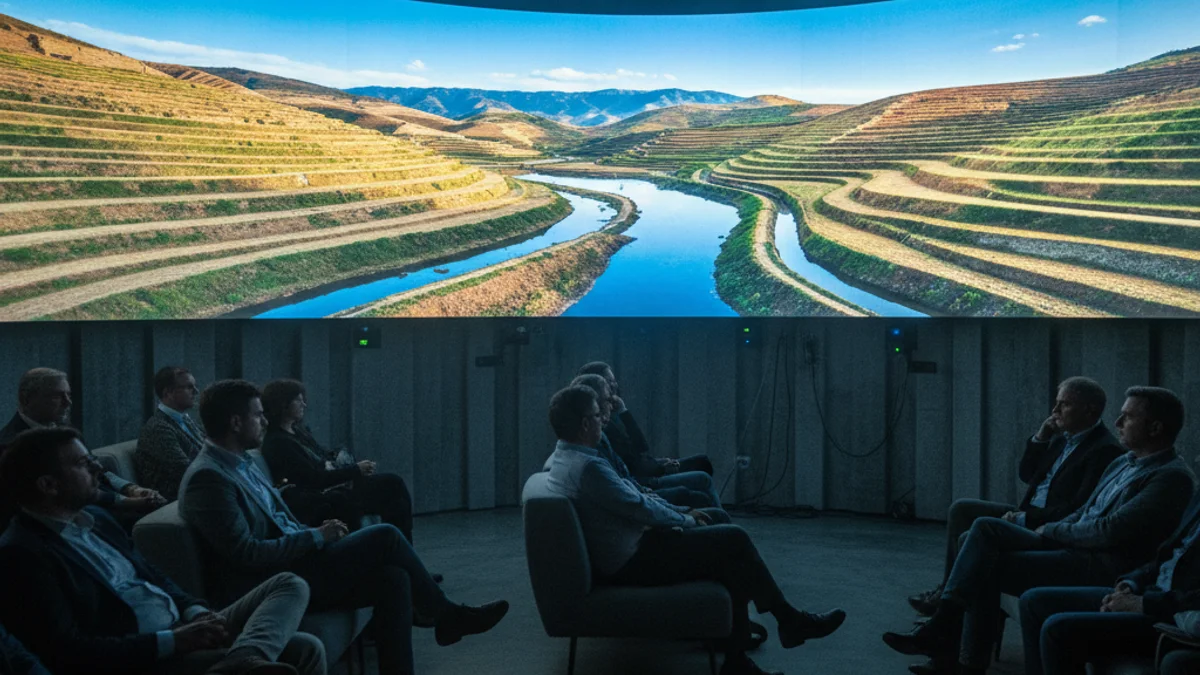 Generic image of an immersive exhibition room with audiovisual projections.