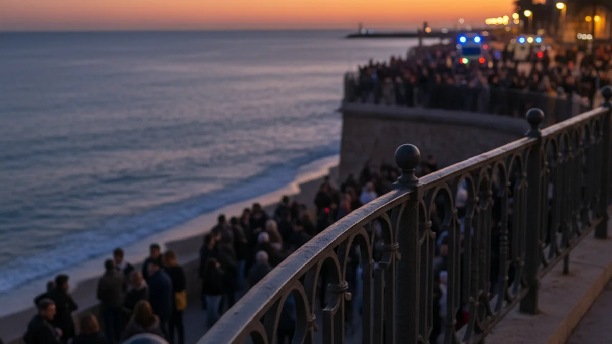 Imatge genèrica del Balcó del Mediterrani a Tarragona amb una multitud borrosa al fons.