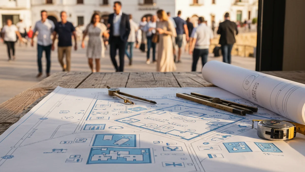 Imatge genèrica d'uns plànols de planificació urbana sobre una taula.