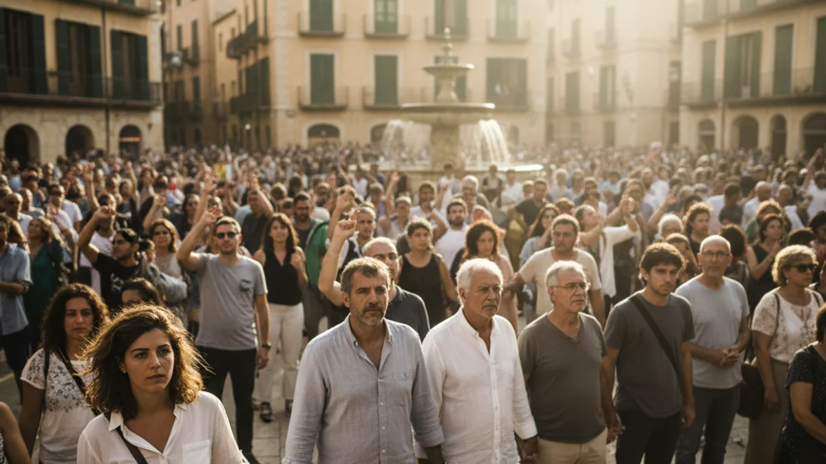 Imagen genérica de una concentración ciudadana en una plaza pública.