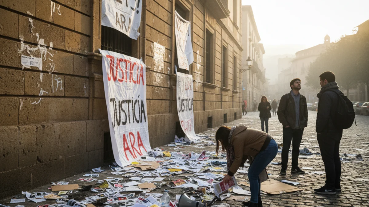 Generic image of the Generalitat headquarters in Girona after a day of protests.