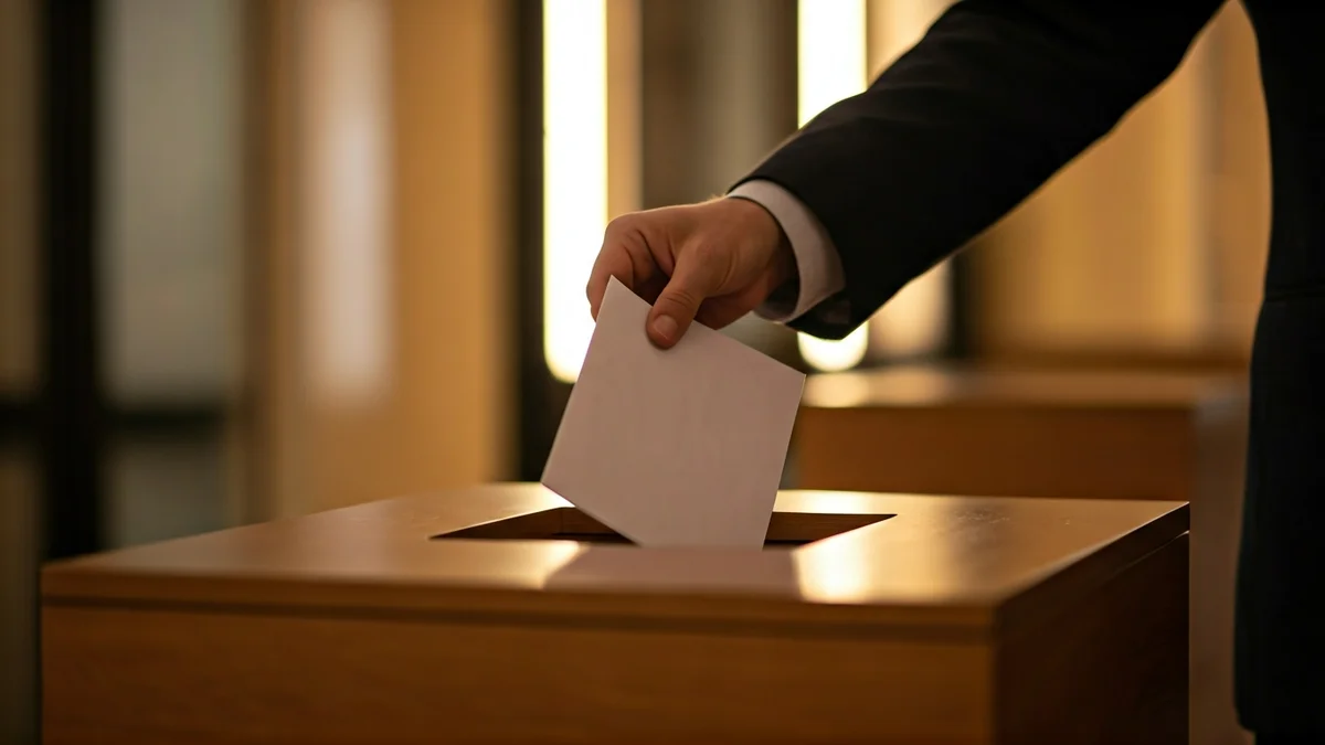 Imatge genèrica d'una urna amb una mà inserint un vot, simbolitzant una consulta popular.