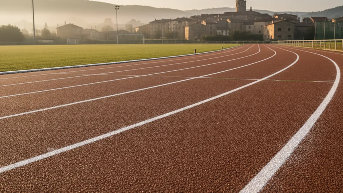 Imagen genérica de la nueva pista de atletismo de medidas oficiales situada en Puig-reig.