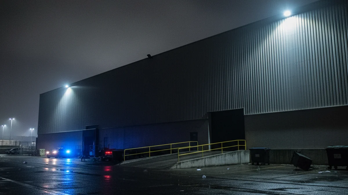 Imagen genérica de un despliegue policial nocturno frente a un establecimiento comercial.