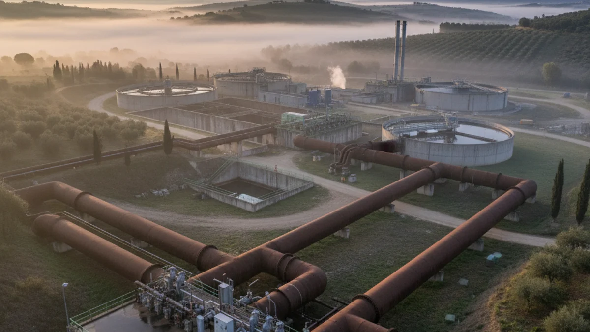 Imatge genèrica d'unes instal·lacions de subministrament d'aigua potable.