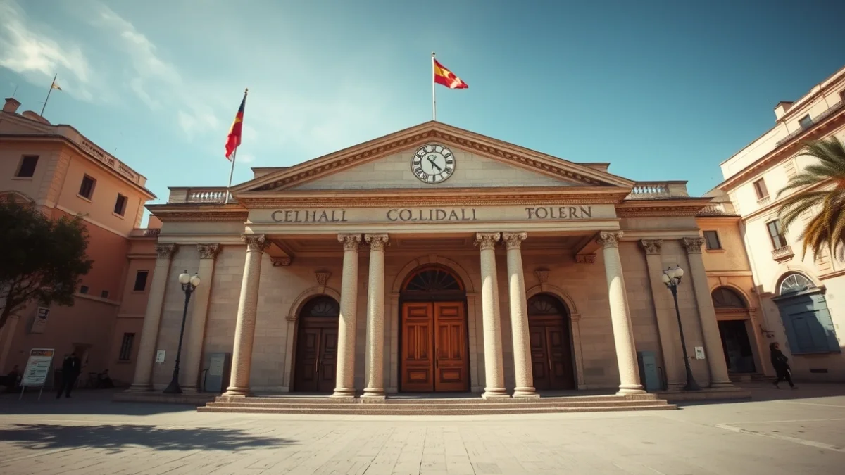 Imagen genérica de la fachada de un ayuntamiento que simboliza la gestión municipal.