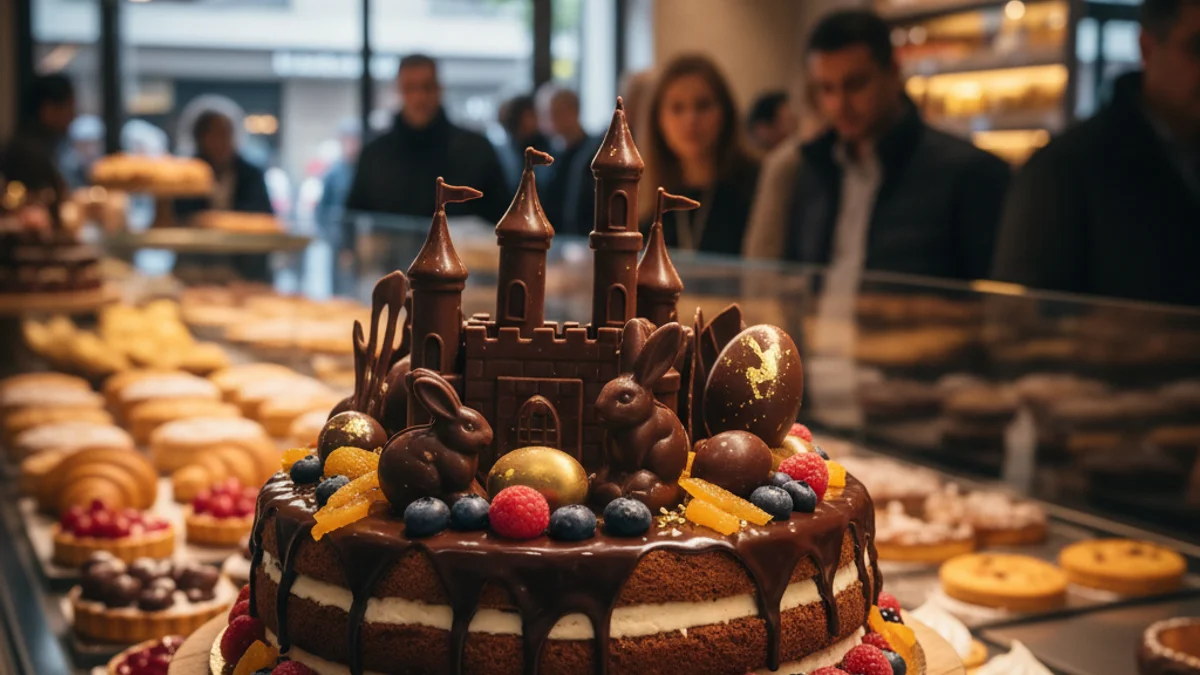 Imatge genèrica d'una mona de Pasqua tradicional en una pastisseria.