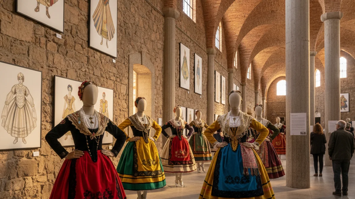 Imatge genèrica d'una exposició de vestuari tradicional i dissenys artístics en un espai cultural.