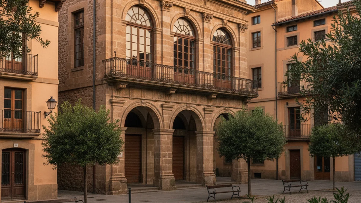 Imatge genèrica de la façana d'un edifici històric en una plaça urbana.