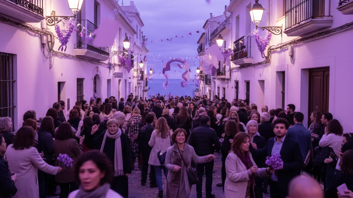 Generic image of a street celebration for International Women's Day.