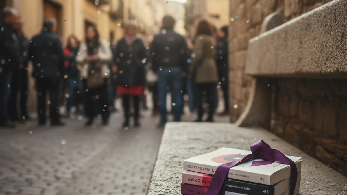 Generic image of a public space prepared for a commemorative event for Women's Day.
