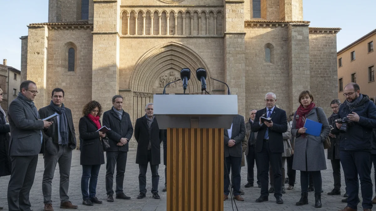 Generic image of an institutional space prepared for an official event in Solsona.
