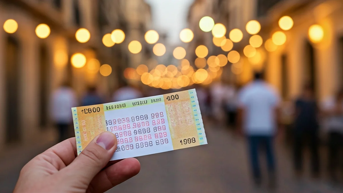 Imatge genèrica d'un bitllet de loteria amb un número destacat.