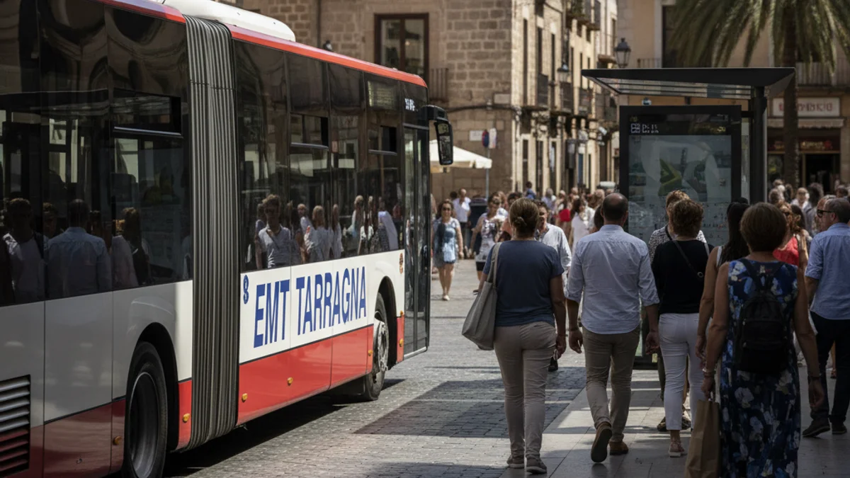 Imagen genérica de un autobús de la EMT circulando por la ciudad de Tarragona.