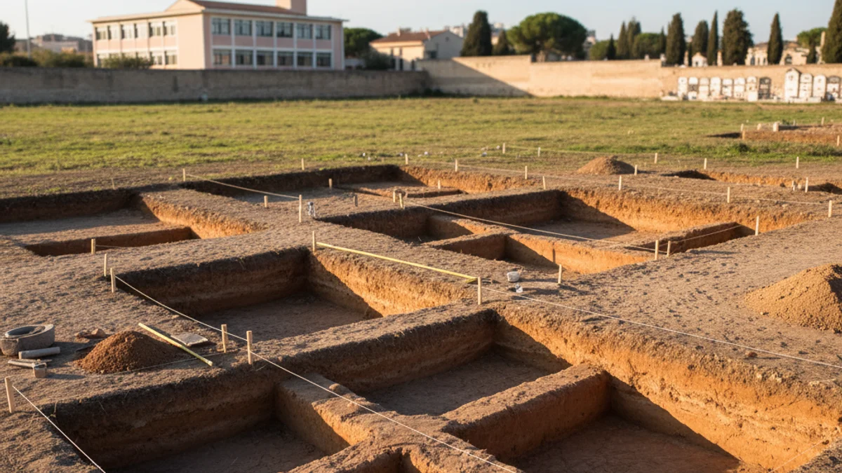 Generic image of archaeological excavations on urban land prior to construction.