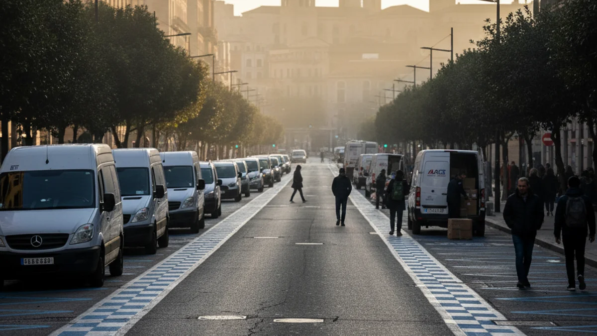 Imatge genèrica d'una zona de càrrega i descàrrega en una via urbana de Tarragona.