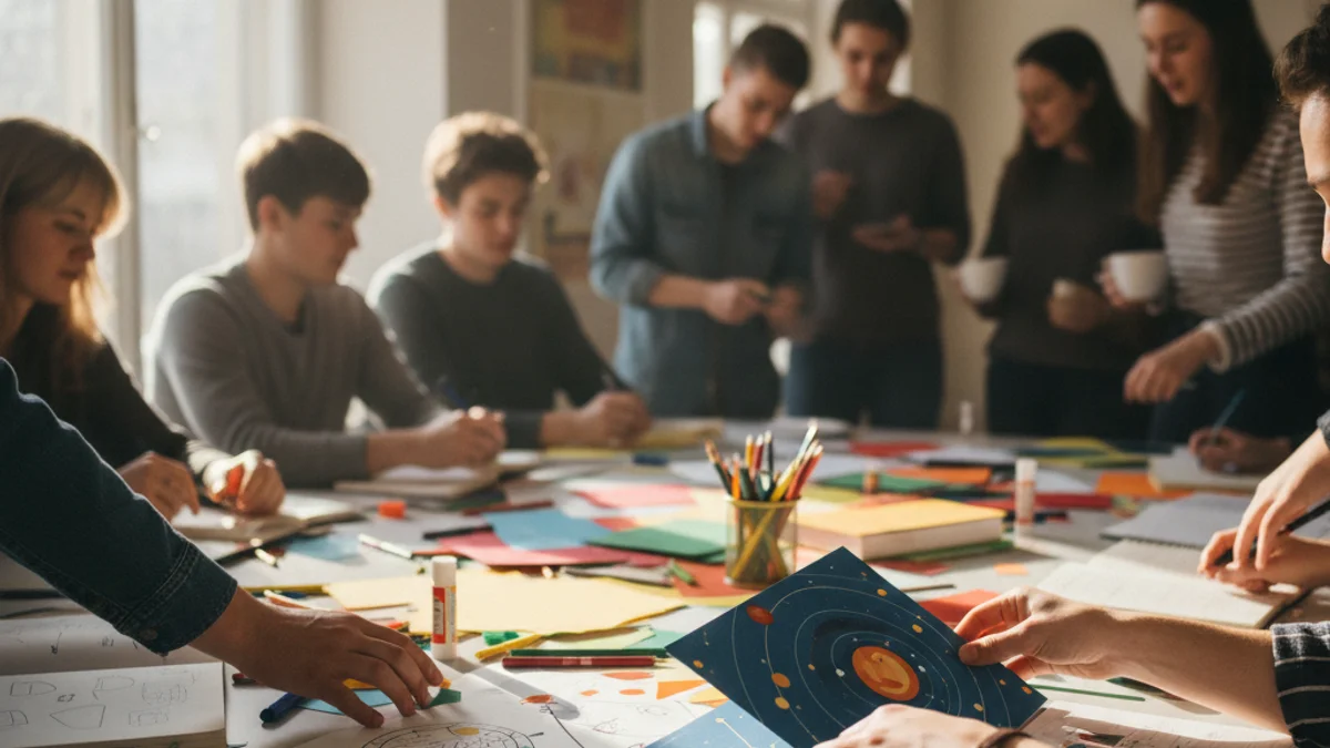 Imatge genèrica d'un grup de joves participant en una activitat formativa de lleure.
