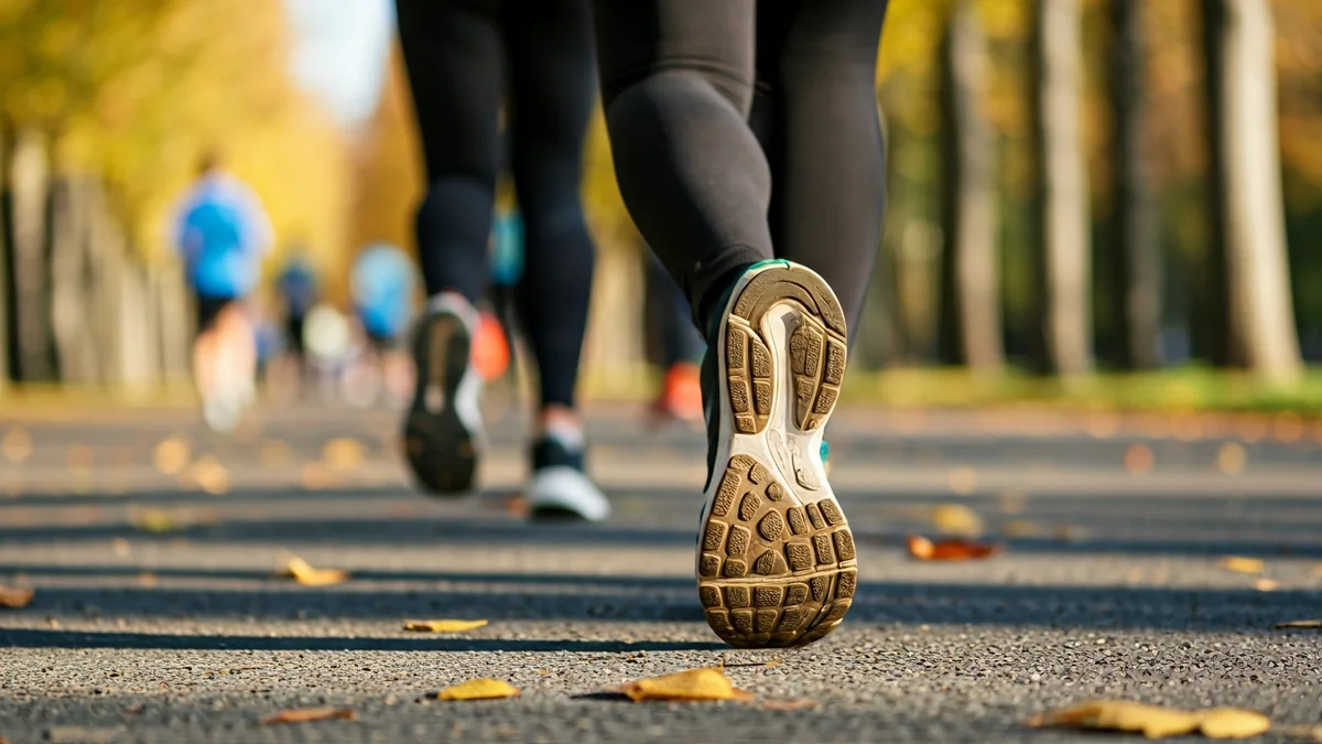 Imatge genèrica de peus corrent en una cursa solidària