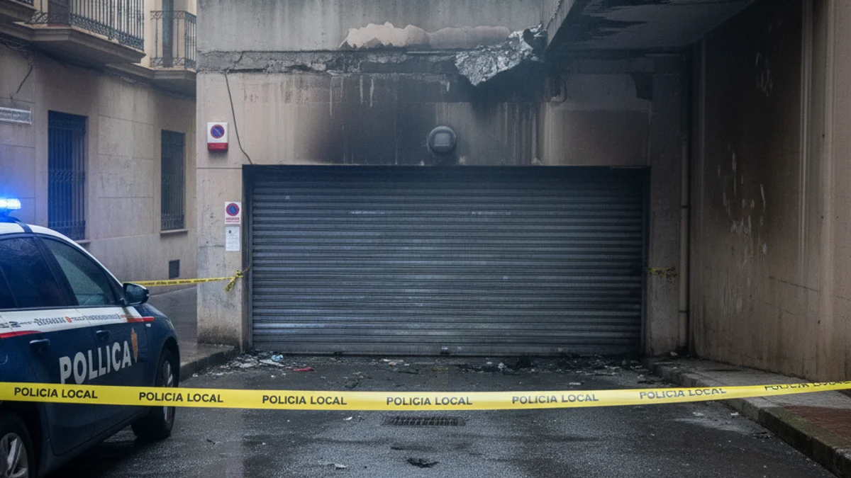 Imagen genérica de un aparcamiento precintado por la policía tras un incidente estructural.