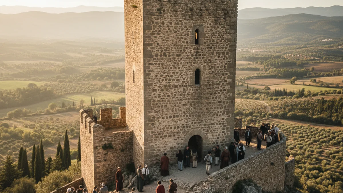 Imatge genèrica d'una torre medieval de pedra que representa el llegat del Vescomtat dels Cabrera.