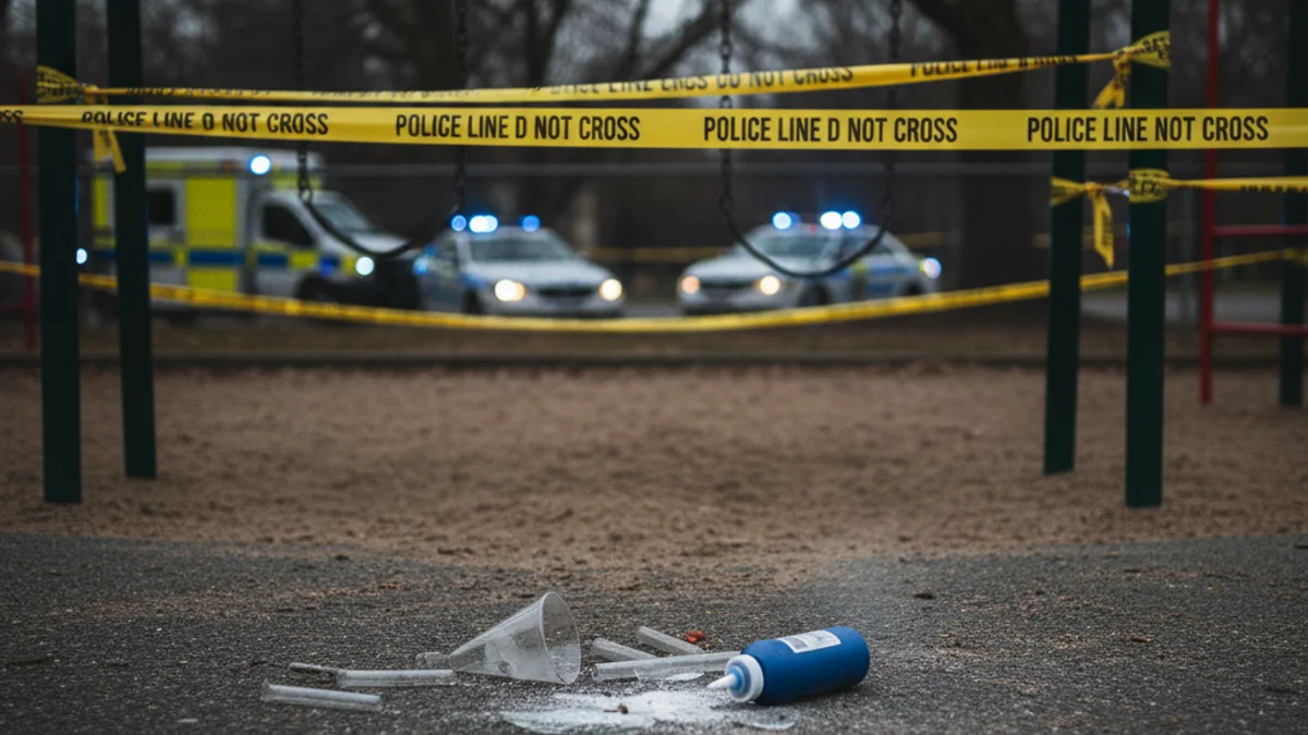 Imatge genèrica d'un cordó policial en un centre educatiu després d'un incident.