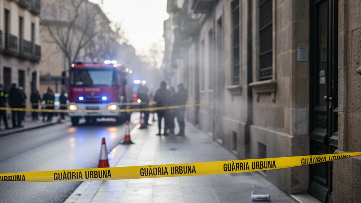 Imatge genèrica d'un carrer tallat per una intervenció dels serveis d'emergència.