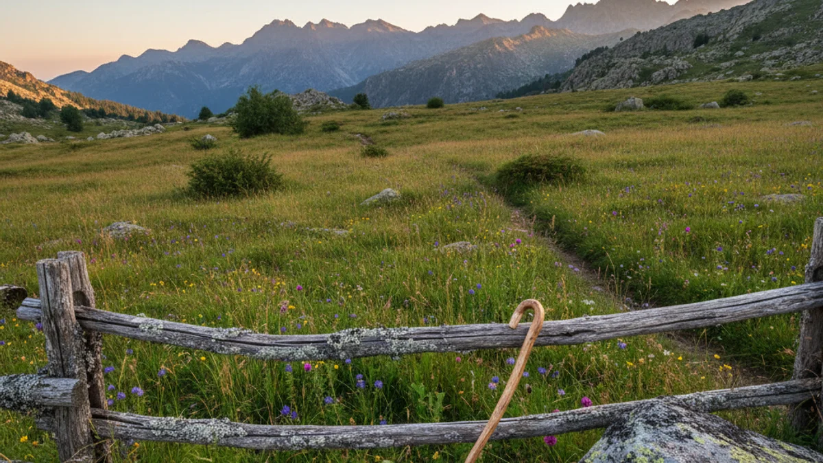 Imatge genèrica d'un paisatge de muntanya a l'Alt Pirineu que simbolitza el sector ramader.