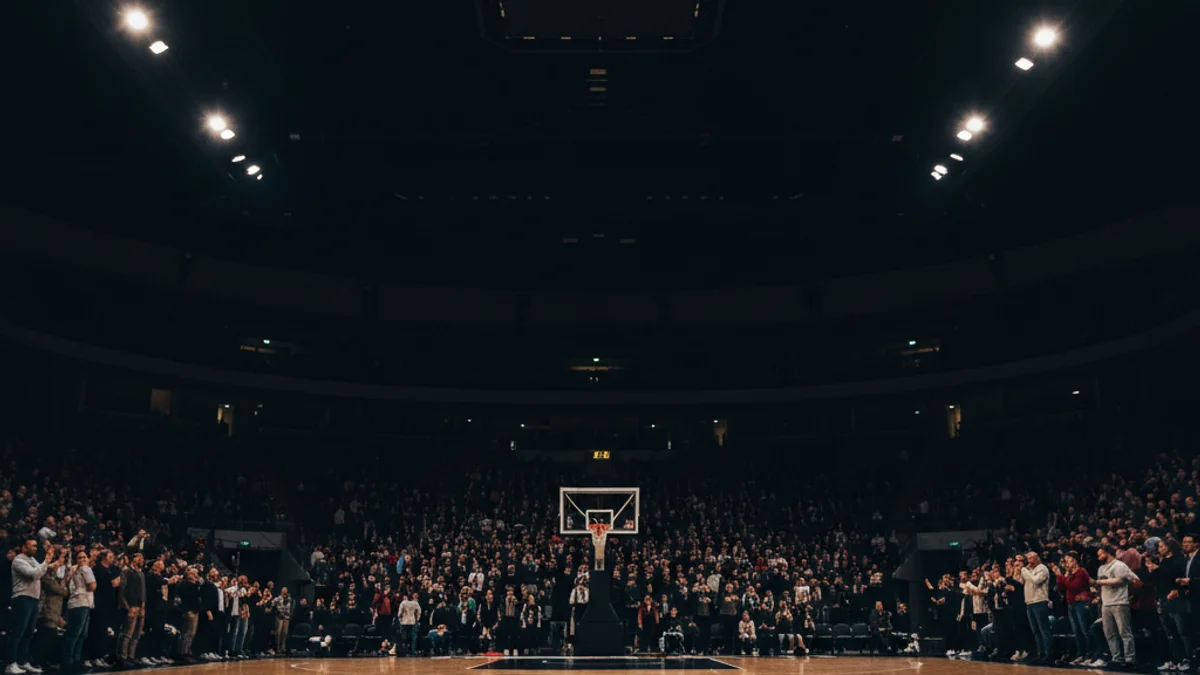 Imatge genèrica de l'enllumenat d'un pavelló de bàsquet amb zones de penombra.
