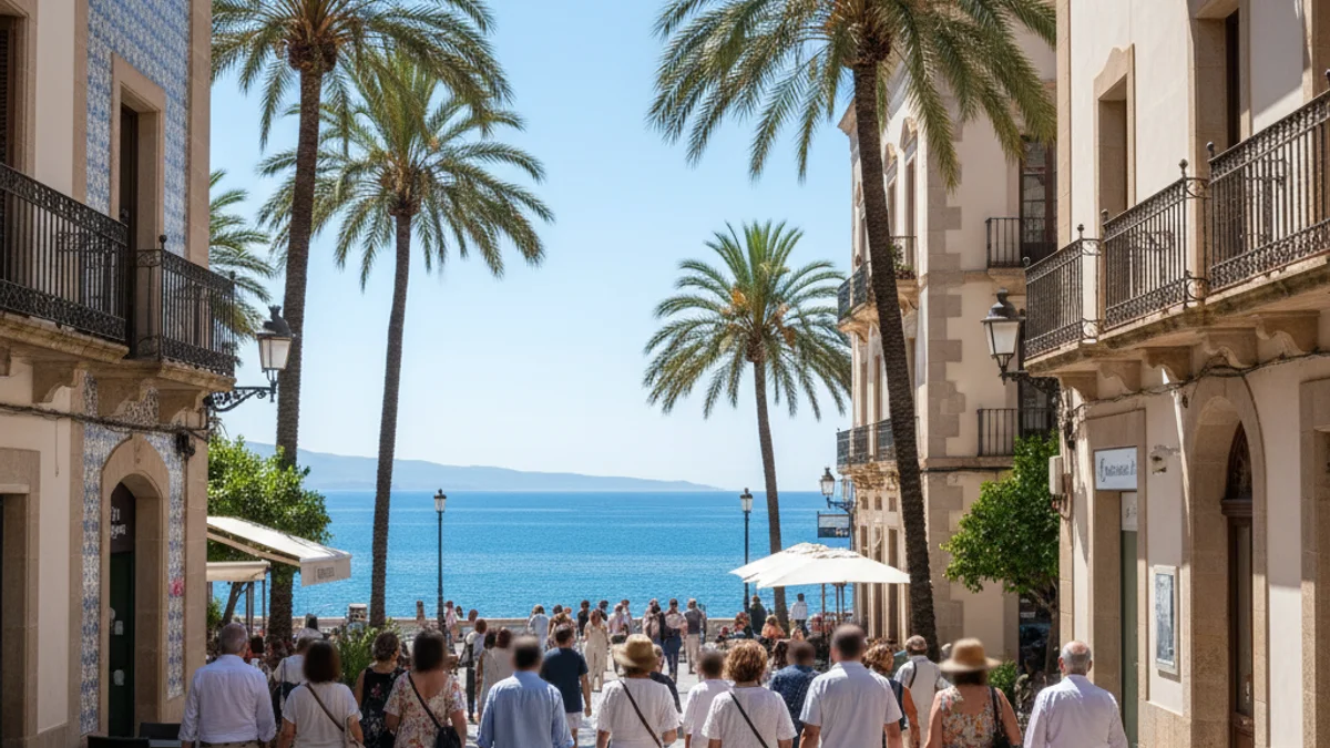 Imatge genèrica d'un carrer amb arquitectura tradicional en un poble costaner del Maresme.