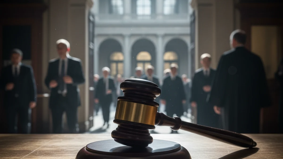 Imatge genèrica d'un mall de jutge sobre una taula de fusta que simbolitza una sentència judicial.