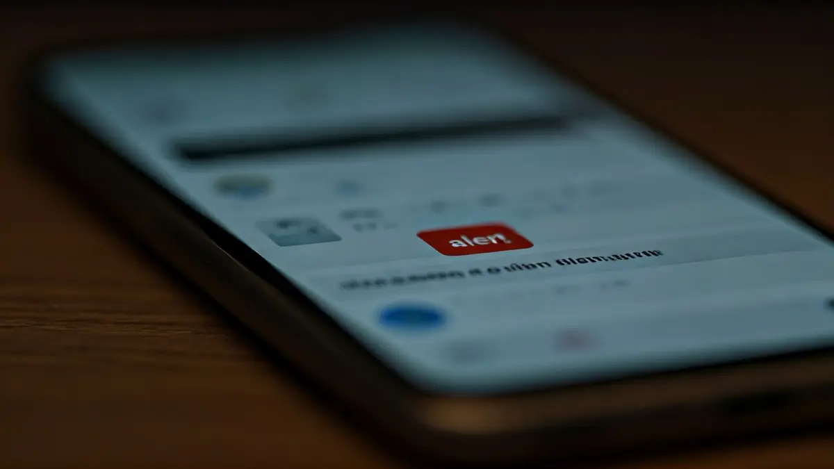 Imatge genèrica d'una alerta de frau en un telèfon mòbil.